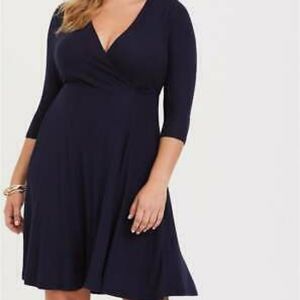 Torrid 2x blue/grey hacci sweater dress